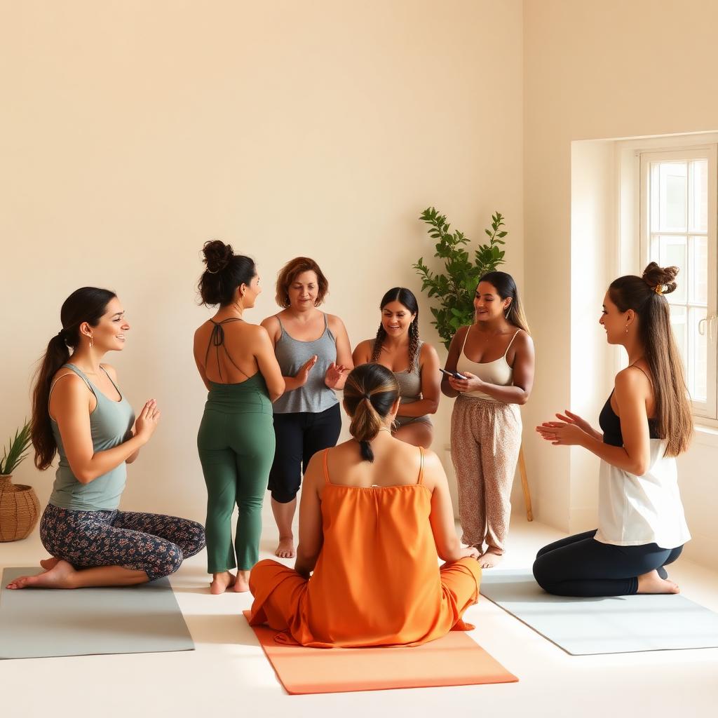 A circle of wellness practitioners